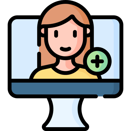 Add friend user monitor contact icon