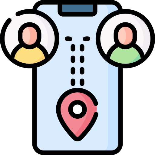 Share location maps and location map pointer placeholder icon