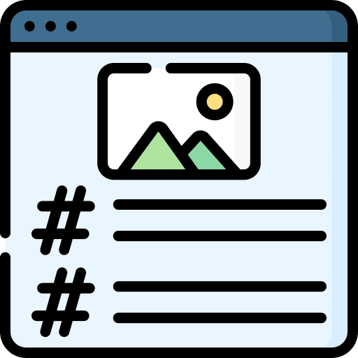 Hashtag social network communications tags icon