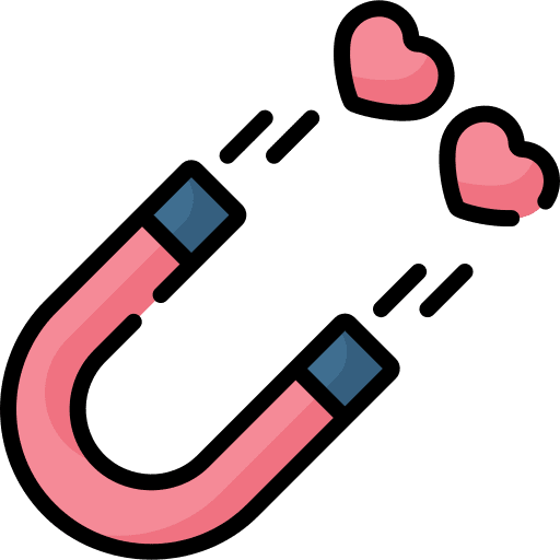 Likes attraction social media communications icon