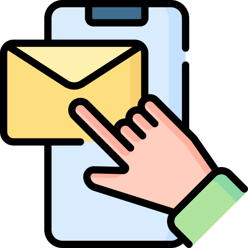Message send communications hands and gestures icon