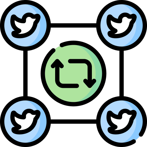 Retweet brands and logotypes trending brand icon