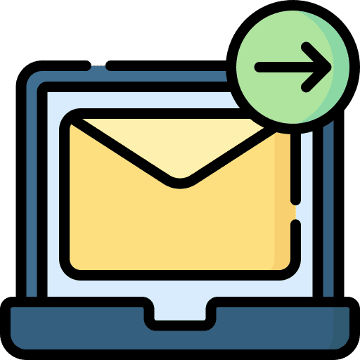 Send message communications envelope laptop icon