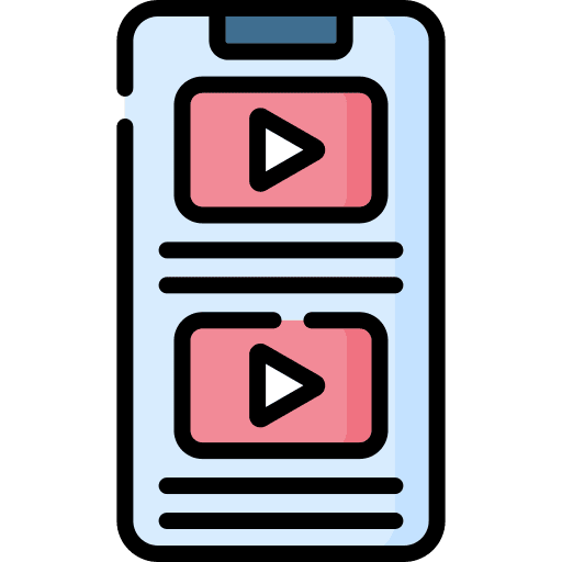 Video player youtube video player social media icon