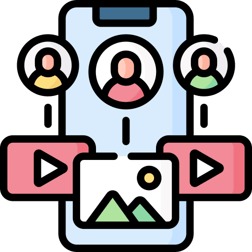 Social media smartphone user electronics icon