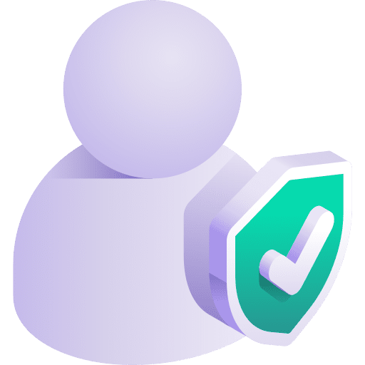 Account shield verified secure icon