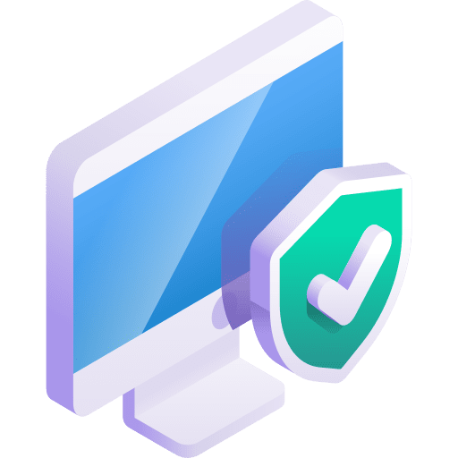 Desktop check monitor security icon