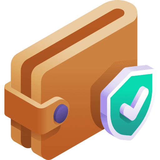 Wallet wallet isometric shield icon