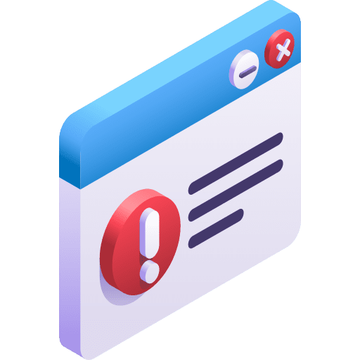 Alert seo and web browser website icon