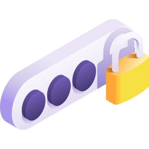 Password secure lock isometric icon