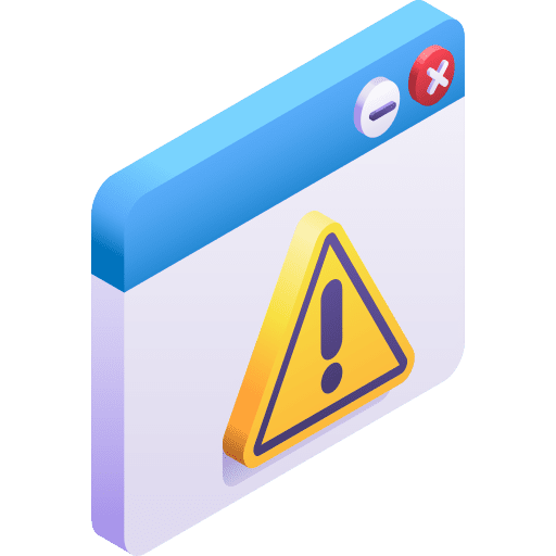 Warning protection isometric secure icon