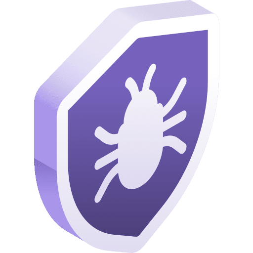 Antivirus security bug shield icon