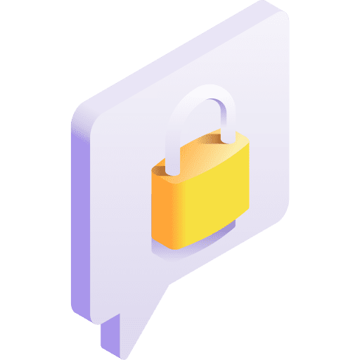 Otp secure lock isometric icon