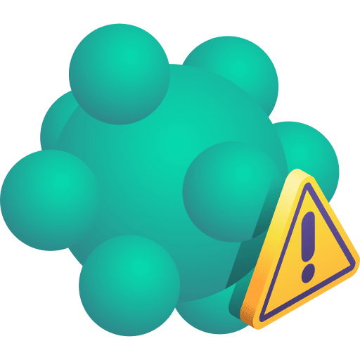 Virus virus isometric exclamation mark icon