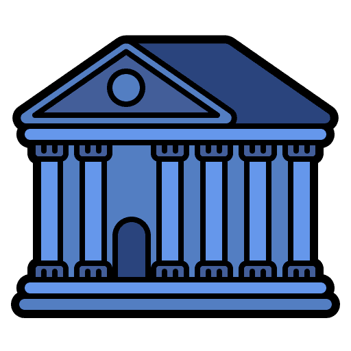 Bank debt bank money icon