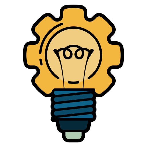 Innovation technology lightbulb edit tools icon
