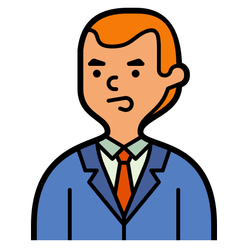 Investor worker job suitcase icon