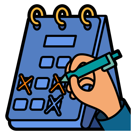 Planing graph management financial icon