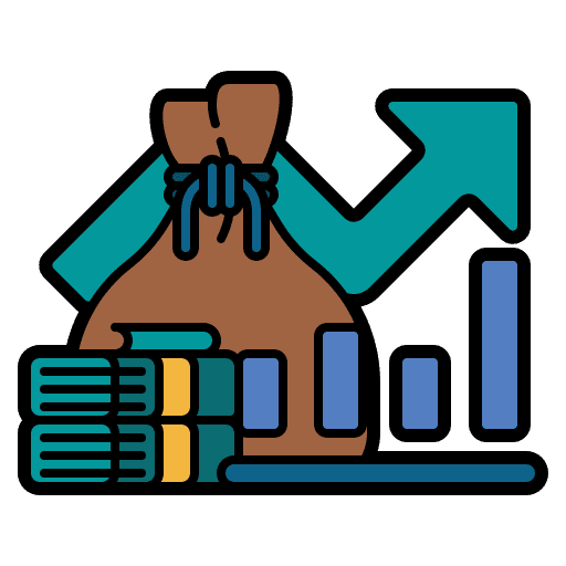 Profit stock management investment icon