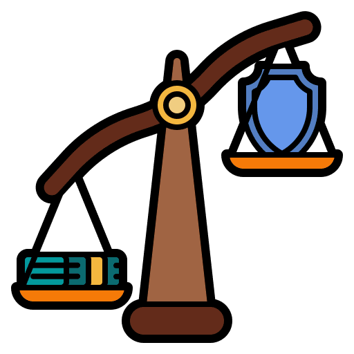 Risk balance money risk icon