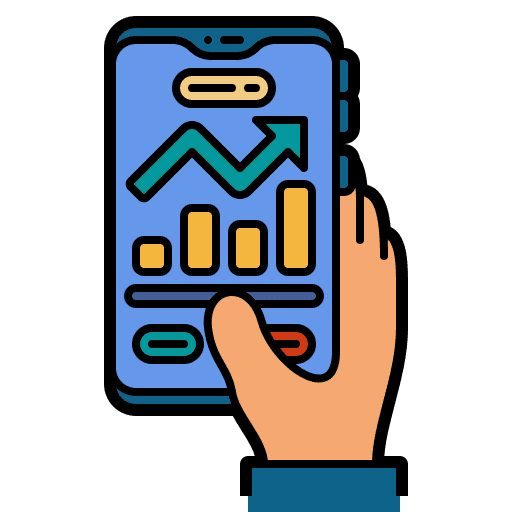 Smartphone investment financial online icon