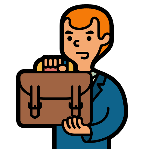 Briefcase man business briefcase icon