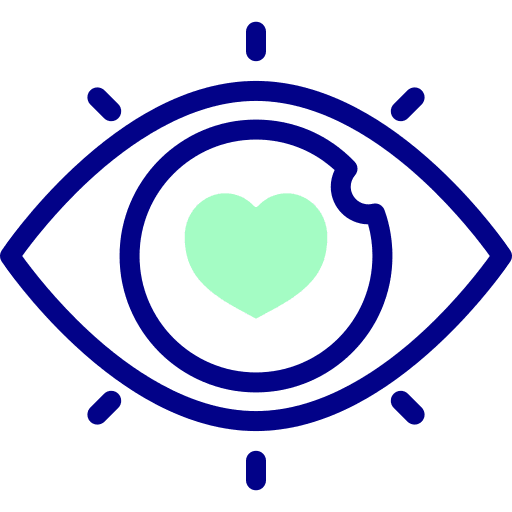 Eye romance view love icon