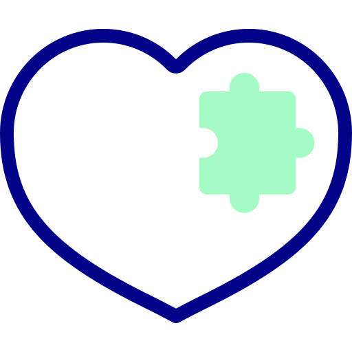 Heart heart puzzle puzzle pieces icon