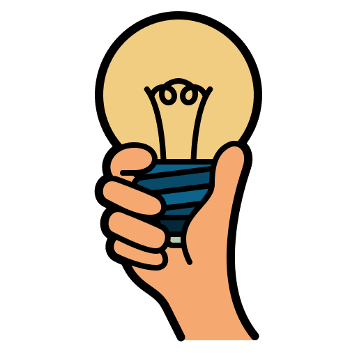 Idea invention creation light bulb icon