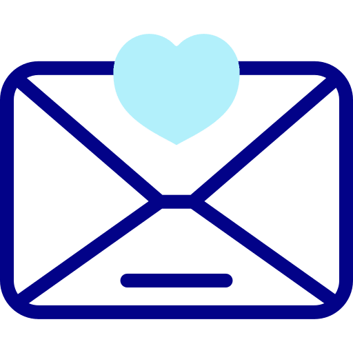 Envelope heart love and romance letter icon