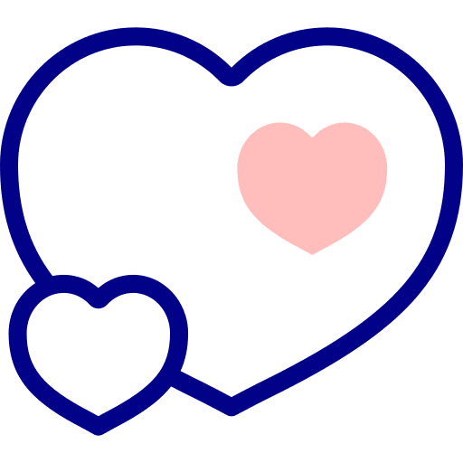 Heart interface love and romance shapes icon