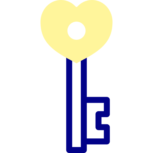 Key access valentine safe icon