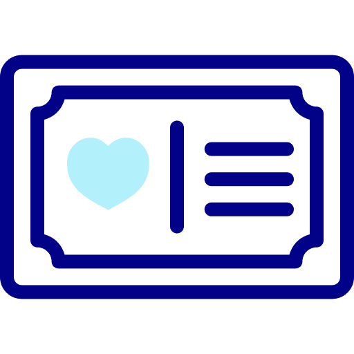 Love postcard heart mail icon