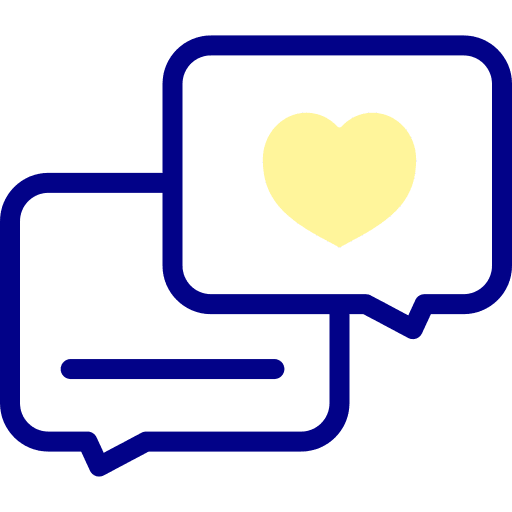 Message message love and romance heart icon