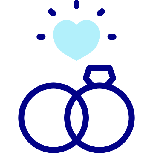 Wedding rings wedding ring love and romance icon