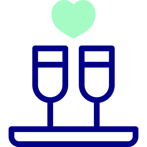 Wine toast wine glasses glasses icon