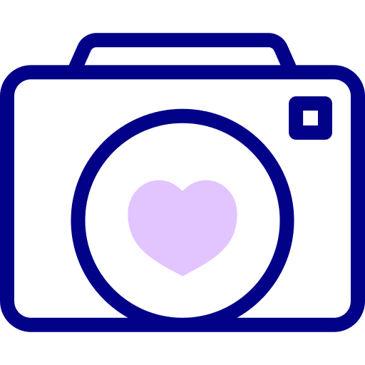 Camera photo romantic camera icon