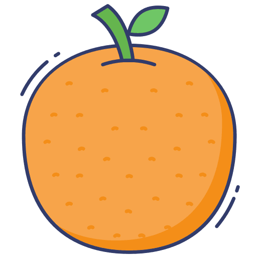 Orange orange fruit food and restaurant icon