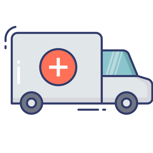 Ambulance vehicle hospital healthcare and medical icon