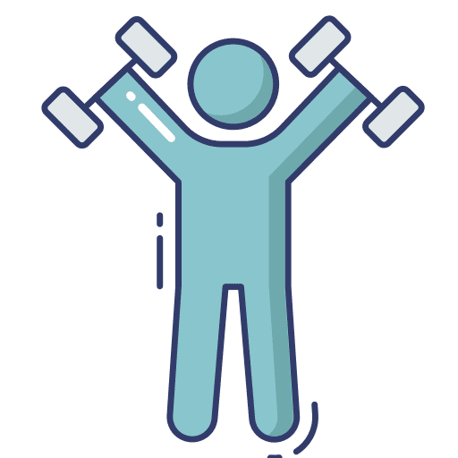 Dumbbell avatar sports and competition exercise icon
