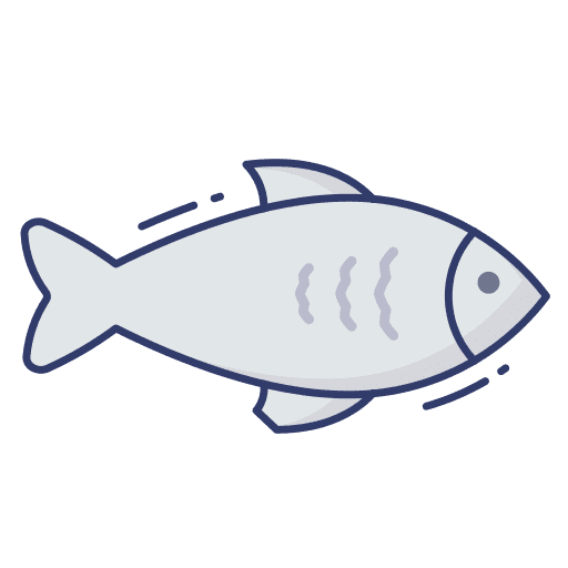 Fish protein healthy food seafood icon