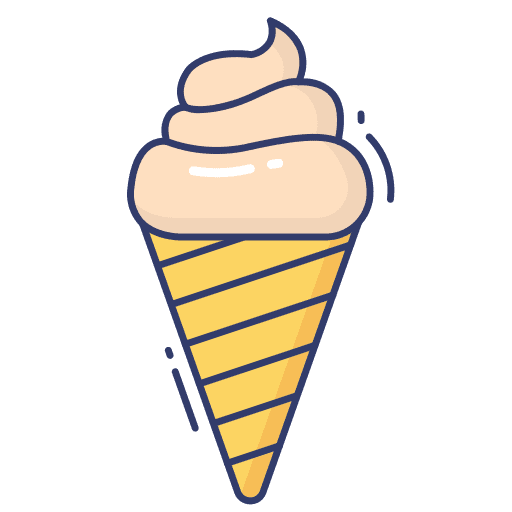 Ice cream cone food and restaurant sweet dessert icon