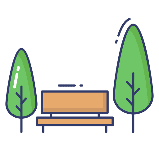 Park outside nature garden icon