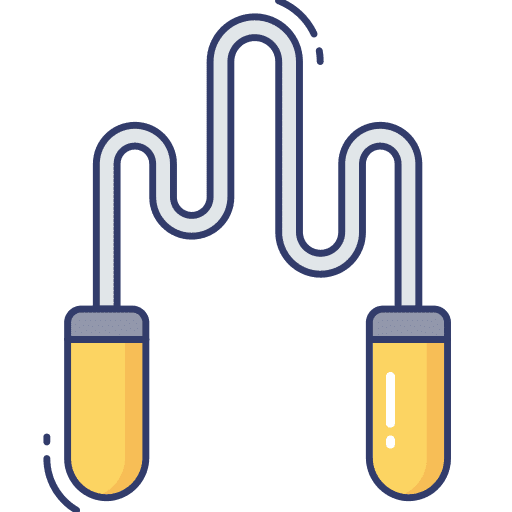 Jumping rope skipping sports and competition fitness icon