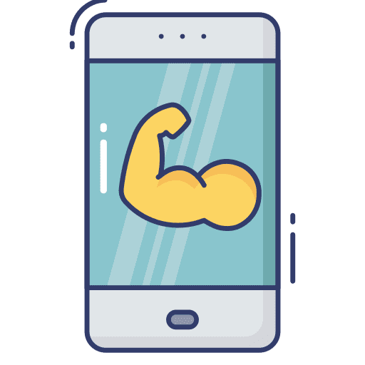 Mobile phone muscle mobile phone electronics icon