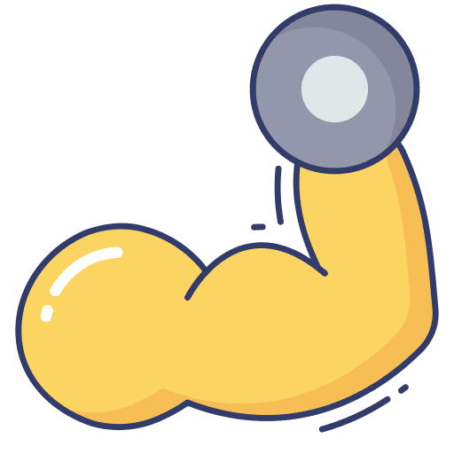 Muscle sports and competition muscle gym icon