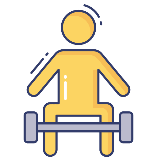 Weightlifter sports and competition avatar gym icon
