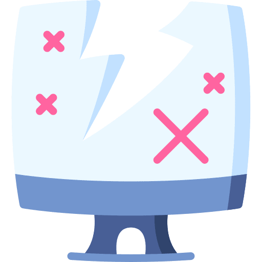 Break electronics screen monitor icon