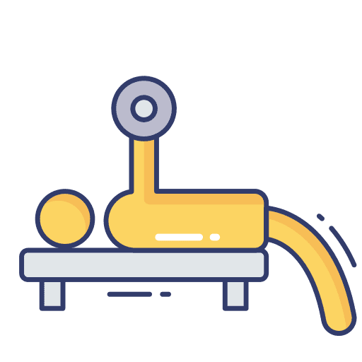 Gym avatar exercise dumbell icon