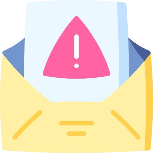 Mail email mail exclamation mark icon